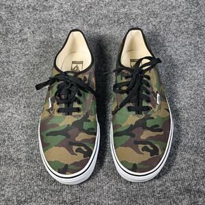 Vans Authentic Shoes Mens Size 12 Camo Canvas Skateboard Sneakers Woodland